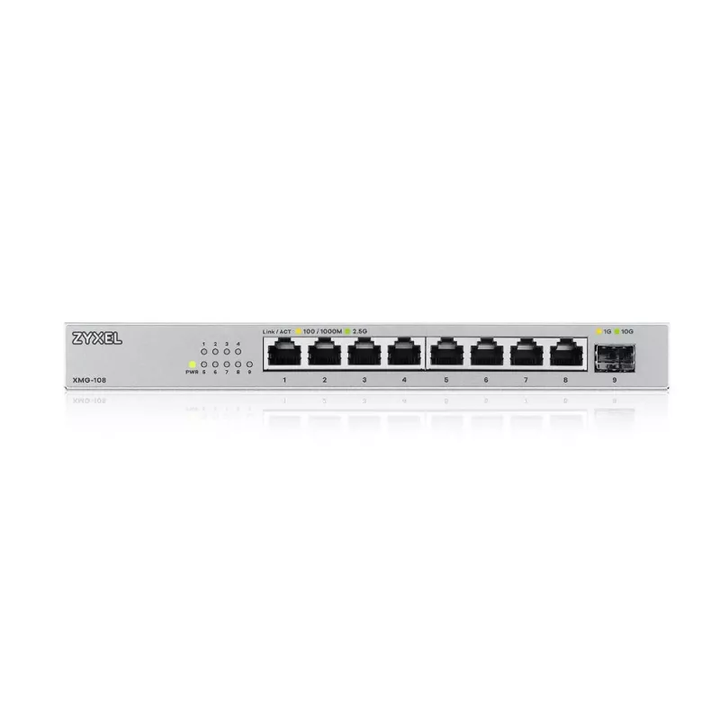 Zyxel XMG-108 Nepārvaldāms 2.5G Ethernet (100/1000/2500) Sudrabs