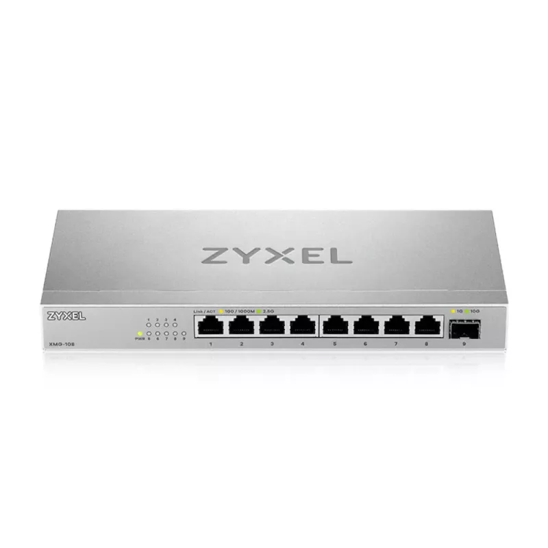 Zyxel XMG-108 Nepārvaldāms 2.5G Ethernet (100/1000/2500) Sudrabs
