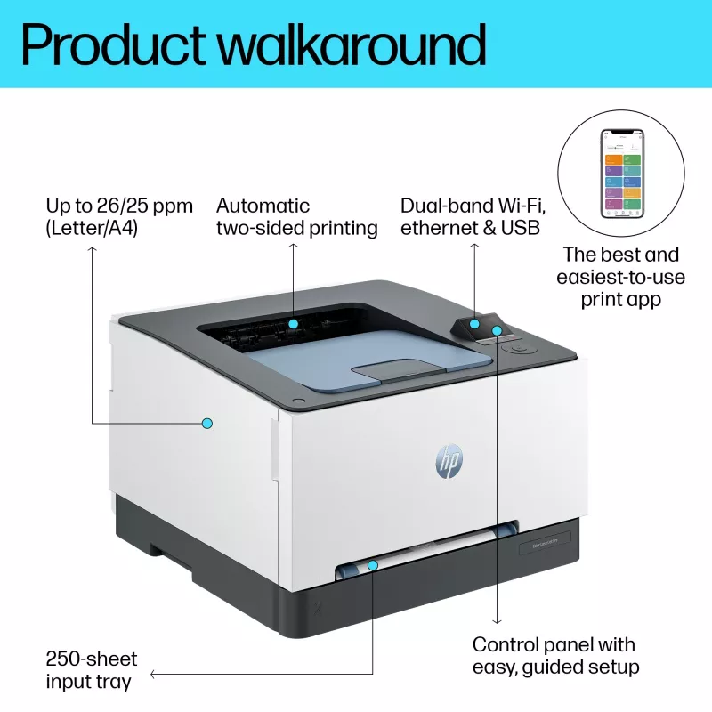HP Color LaserJet Pro 3202dw, lāzerprinteris, krāsu, 600 x 600 DPI, A4, 25 lpp/min, abpusējā drukāšana