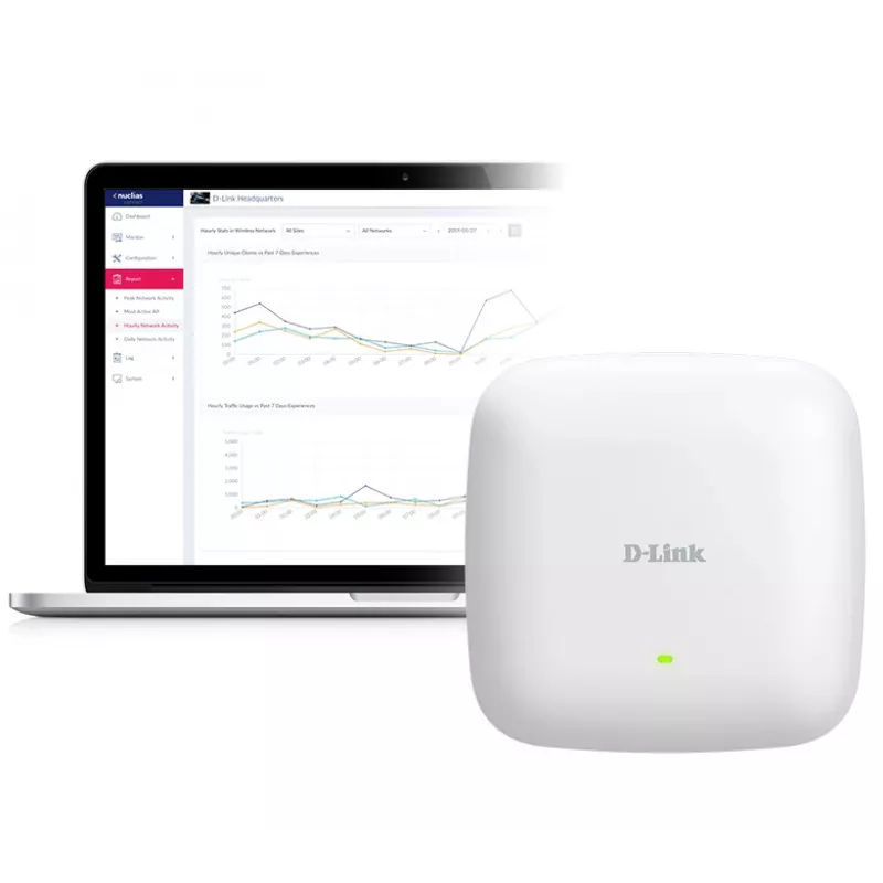 D-Link AX3000 Wi-Fi 6 divjoslu PoE piekļuves punkts, 2.4 GHz, 5 GHz, 3000 Mbit/s, SNMP, SNMPv2, SNMPv3, WEP, WPA, WPA2, WPA3, 10,100,1000,2500 Mbit/s