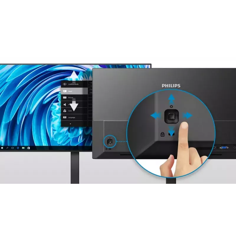 Monitors Philips 1000 sērija 24E1N1100A/00 23,8 collu LCD Full HD IPS, 1920×1080, 100 Hz, 4 ms, sRGB, HDMI, VGA, skaļruņi