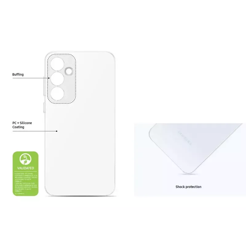Samsung EF-QA556 mobilā tālruņa vāciņš 16,8 cm (6,6 collas) Vāciņš Caurspīdīgs