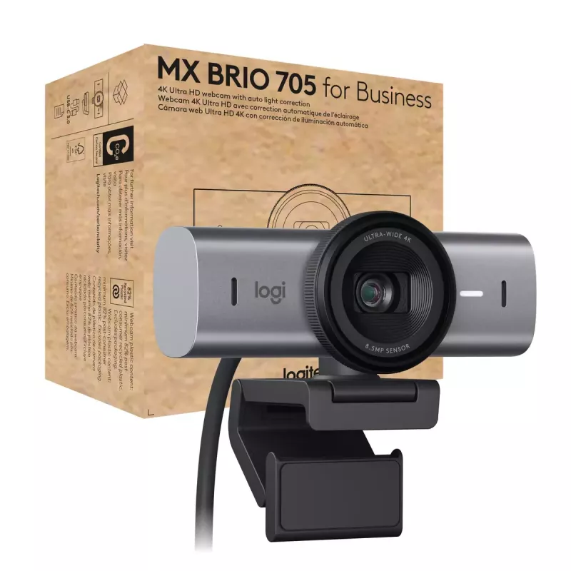 Tīmekļa kamera Logitech MX Brio 705 8.5 MP 4K Ultra HD USB 3.2