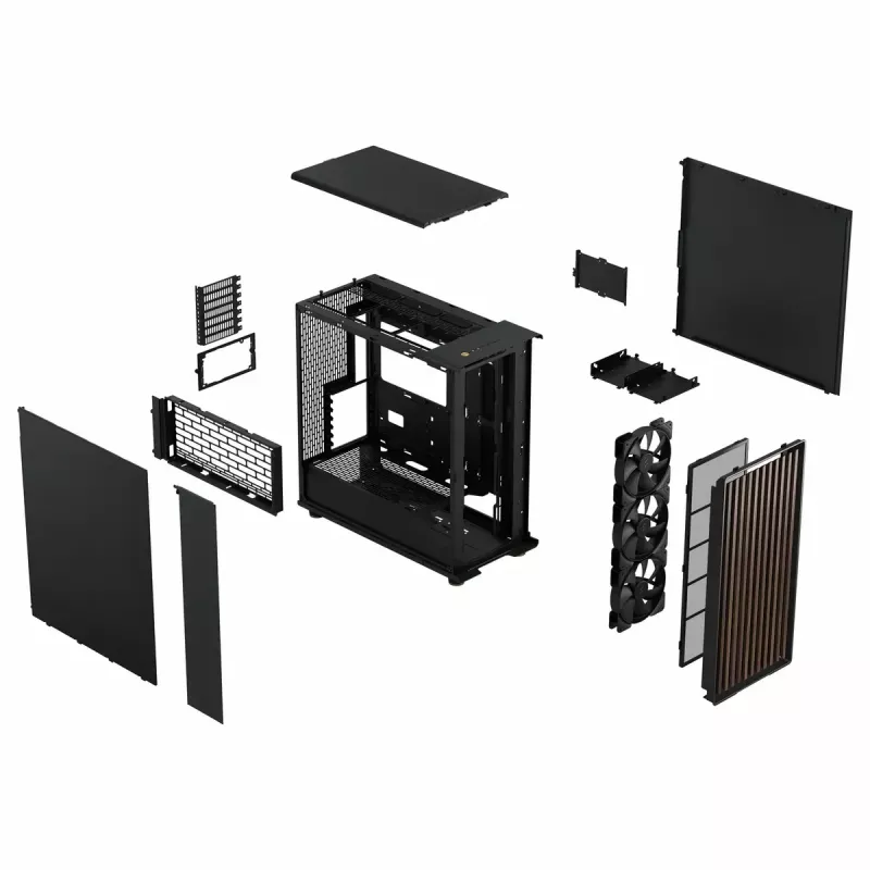 PC korpuss Fractal Design FD-C-NOR1X-01 Midi Tower melns