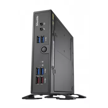 Shuttle XPC slim Barebone DS50U, Intel Celeron 7305, 2x LAN (1x 2.5Gbit ,1x 1Gbit), 1xCOM,1xHDMI,1xDP, 1x VGA, bez ventilatora, 24/7 nepārtraukta darbība