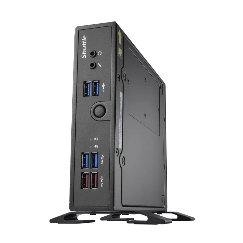 Shuttle XPC slim Barebone DS50U, Intel Celeron 7305, 2x LAN (1x 2.5Gbit ,1x 1Gbit), 1xCOM,1xHDMI,1xDP, 1x VGA, bez ventilatora, 24/7 nepārtraukta darbība