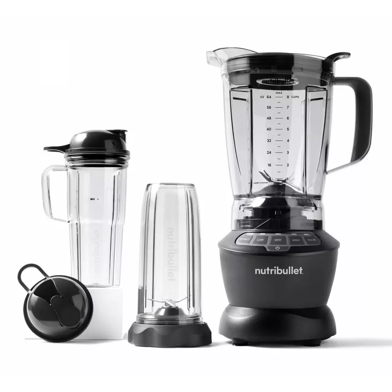 Galda blenderis NUTRIBULLET NBF500DG — 1,9 L bļoda, 1200 W, ledus smalcināšana, sudraba krāsā