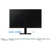 Samsung S60UD monitors 27 collu Quad HD IPS LCD 2560×1440, 5 ms, USB 3.2 centrmezgls, VESA, augstuma regulējams, melns