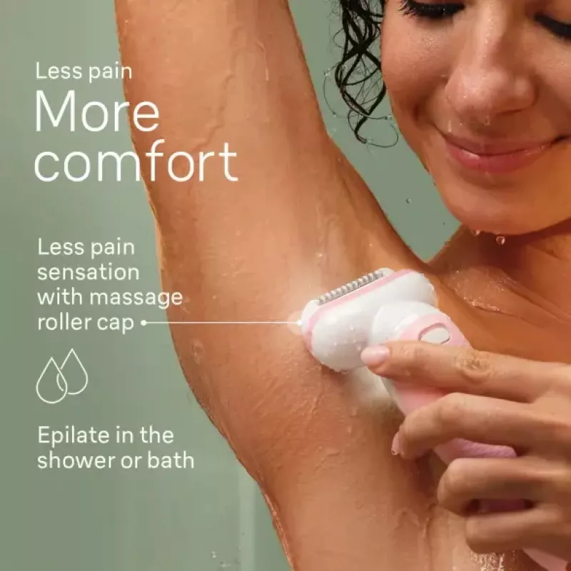 Braun Silk-epil 9 9-030 epilators, 40 pincetes, balts