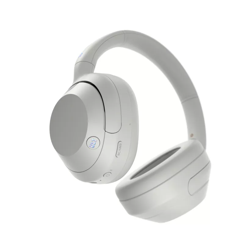 Austiņas Sony WH-ULT WEAR monaurālas, vadu un Bluetooth 5.2, ANC, 50h atskaņošana (ANC izslēgts), USB-C uzlāde, balta