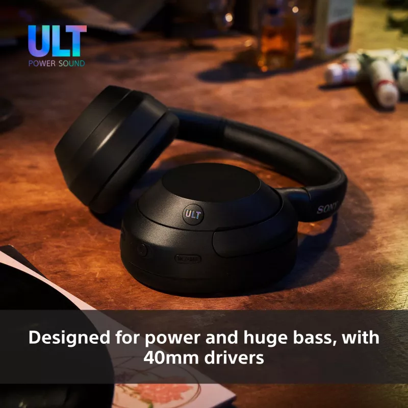 Austiņas Sony ULT WEAR monaurālas USB/Bluetooth 5.2, ANC, 30–50 h akumulators, 3,5 mm, USB‑C uzlāde, 255 g