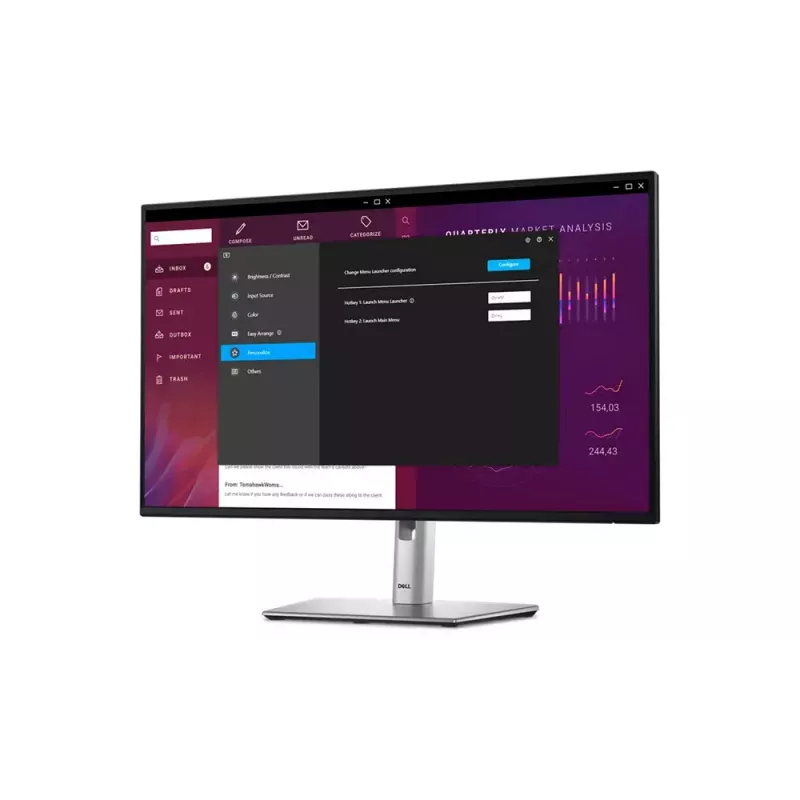 27 collu Dell P2725H IPS LCD monitors — Full HD 1920x1080, 100 Hz, 8 ms, 300 cd/m², USB 3.2 centrmezgls, HDMI, VESA, augstumā regulējams, melns