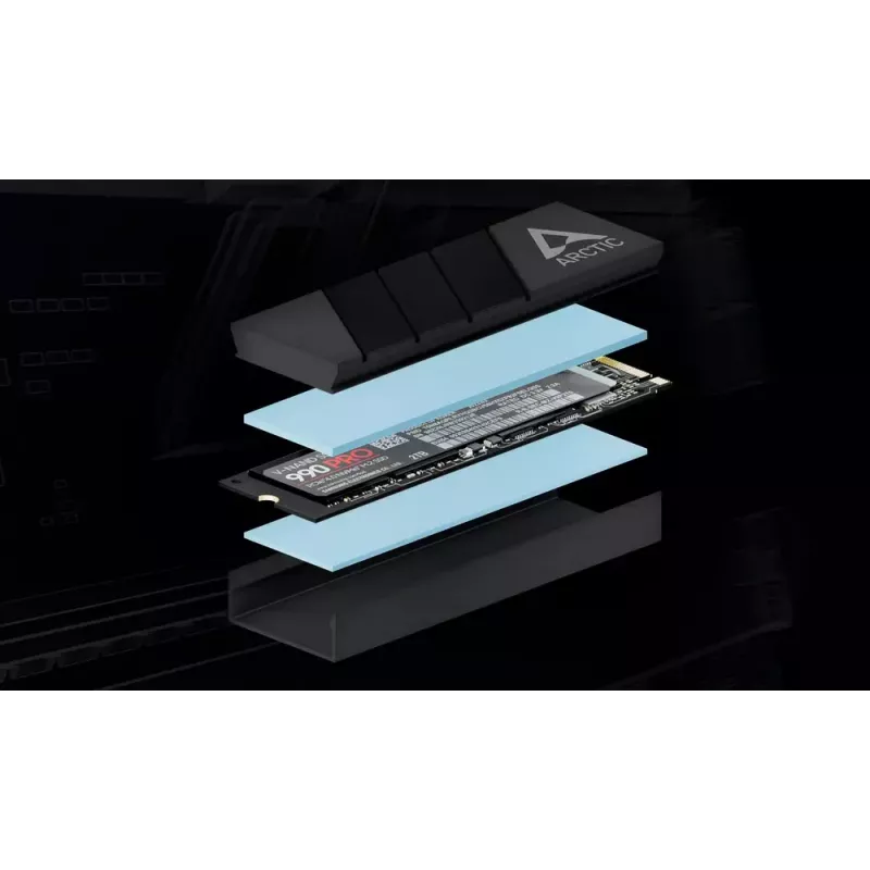 ARCTIC M2 Pro (Melns) - SSD Cooler for M.2 Drives