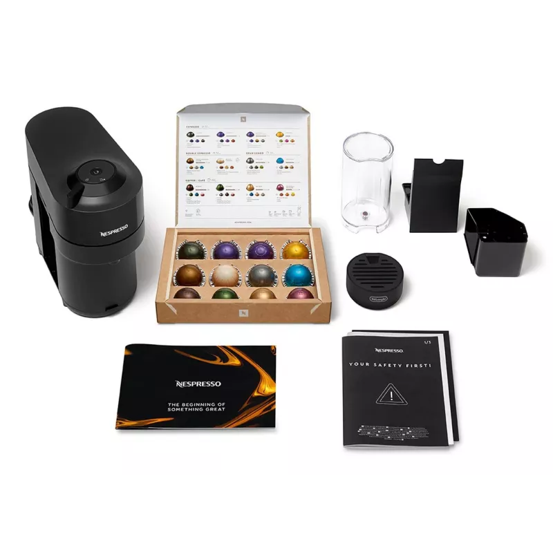 De’Longhi NESPRESSO® Vertuo Pop ENV90.B - Liquorice Melns, kapsulu kafijas automāts, 0,56 L, kafijas kapsula, 1260 W, melns