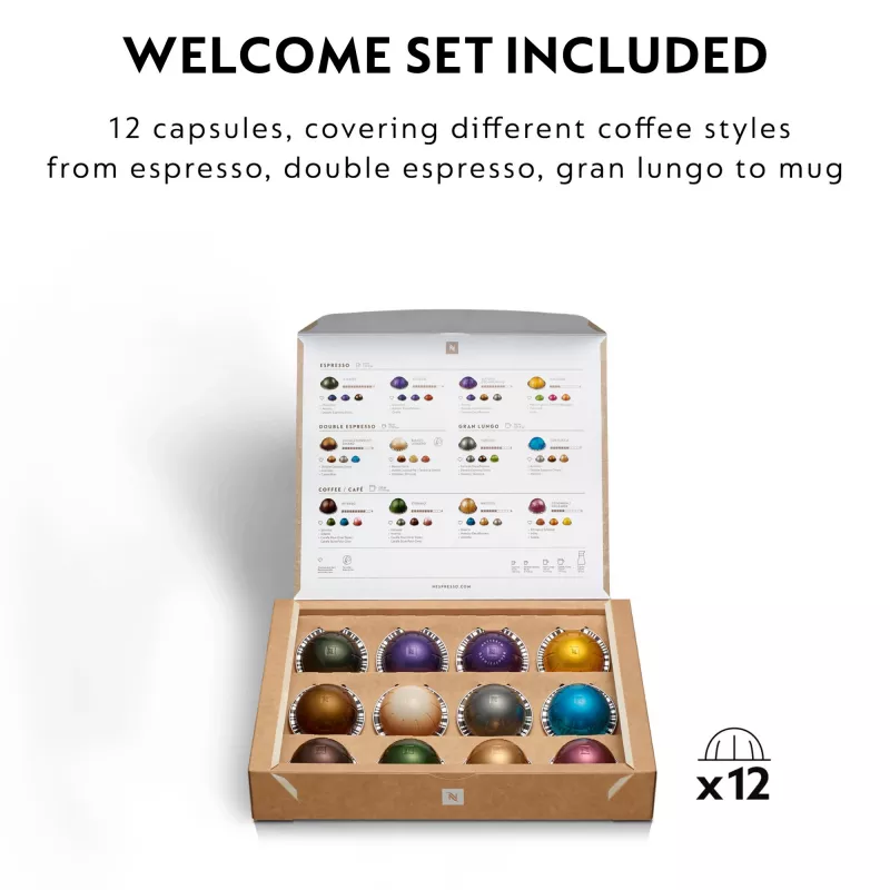 De’Longhi NESPRESSO® Vertuo Pop ENV90.B - Liquorice Melns, kapsulu kafijas automāts, 0,56 L, kafijas kapsula, 1260 W, melns
