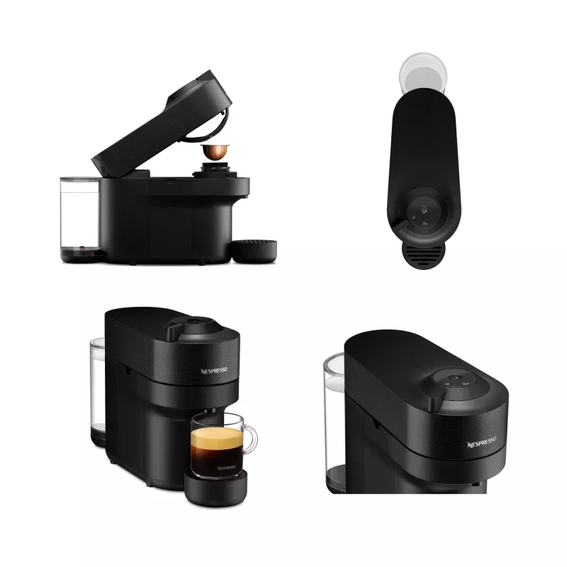 De’Longhi NESPRESSO® Vertuo Pop ENV90.B - Liquorice Melns, kapsulu kafijas automāts, 0,56 L, kafijas kapsula, 1260 W, melns