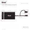 Video sadalītājs Club 3D CSV-1478 USB Type-C (ar USB-A adapteri) uz diviem DisplayPort 4K60Hz, melns