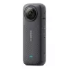 Action kamera Insta360 X4 — 72 MP, 8K (7680×3840) CMOS, 1/2 collu sensors, iebūvēts displejs, Wi‑Fi, 120 kadri/s, MicroSD, 602 g, melna