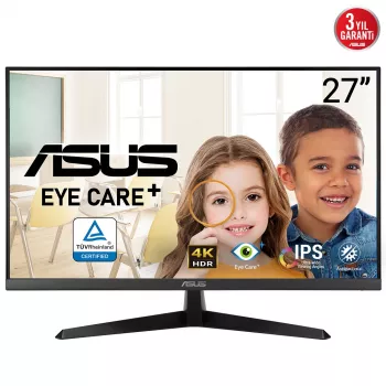 ASUS VY27UQ datora monitors 68,6 cm (27 colli) 3840 x 2160 pikseļi 4K Ultra HD LCD Melns