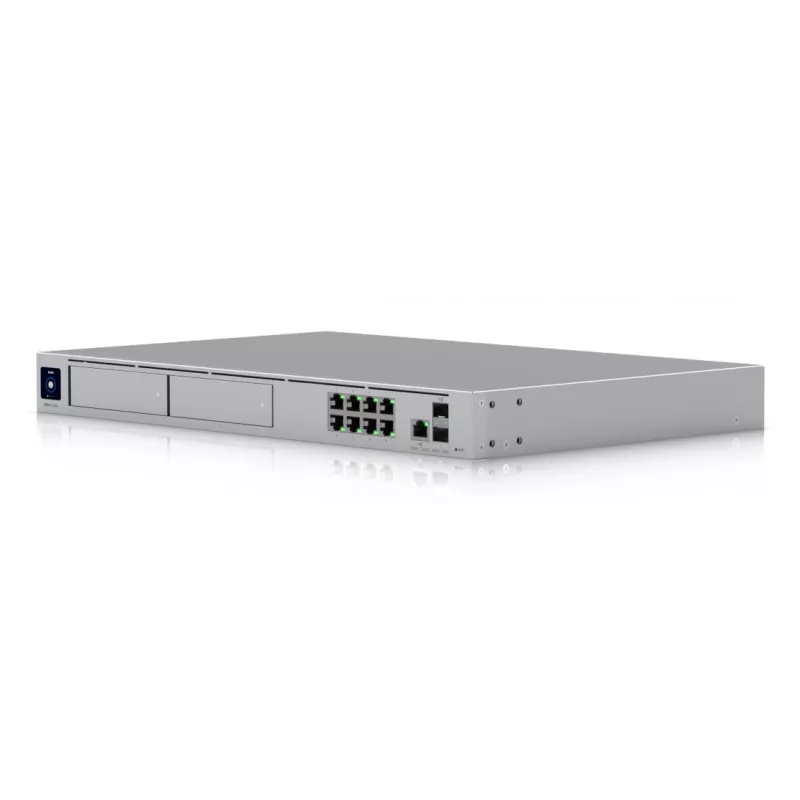 Pārvaldīts slēdzis UBIQUITI UniFi Dream Machine Pro Max, 9 portu 2.5G Ethernet, 1U statne, 2×SFP+, 10G atbalsts, 60W jauda