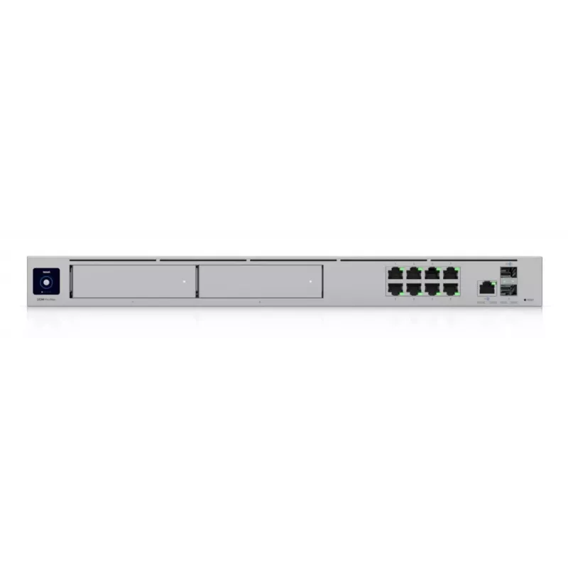 Pārvaldīts slēdzis UBIQUITI UniFi Dream Machine Pro Max, 9 portu 2.5G Ethernet, 1U statne, 2×SFP+, 10G atbalsts, 60W jauda