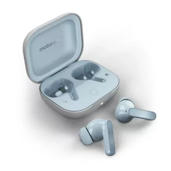 Motorola Moto Buds austiņas bezvadu ievietojamās zvaniem/mūzikai/sportam/ikdienai Bluetooth zilas