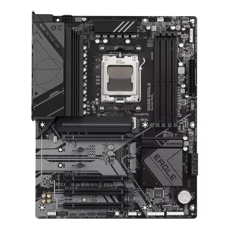 Mātesplate GIGABYTE B650 EAGLE ATX, AMD B650 mikroshēmojumu kopums, Socket AM5, DDR5, 4x DIMM, 3x M.2, PCIe 5.0 x16