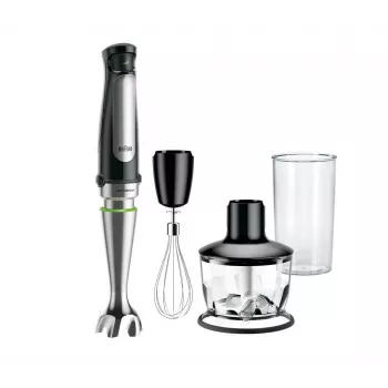 Braun MQ 7035X 0,6 L iegremdējamais blenderis 1000 W melns, satīna tērauds