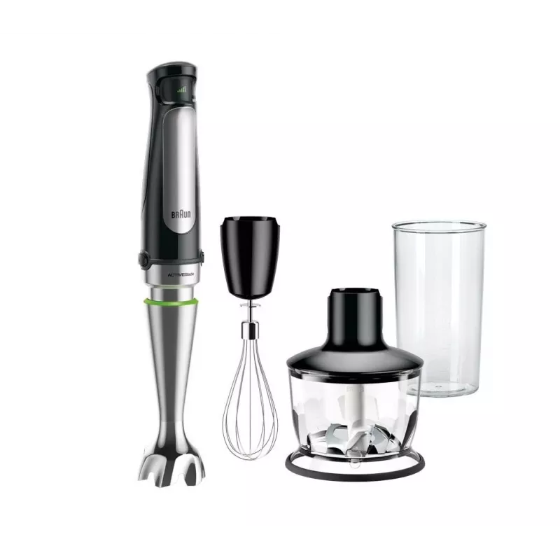 Braun MQ 7035X 0,6 L iegremdējamais blenderis 1000 W melns, satīna tērauds