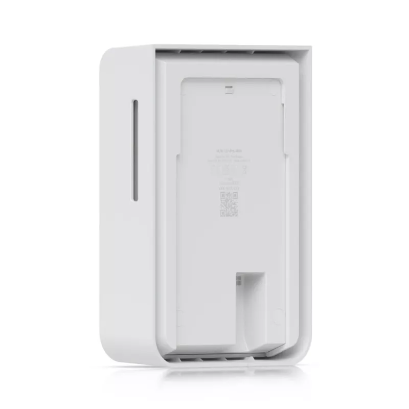Piekļuves punkts UBIQUITI U7 Pro Wall — pie sienas montējams Wi‑Fi 7 AP, 2,4/5/6 GHz, 6 telpiskās plūsmas, 2500 Mbps LAN, PoE (44–57 V), iekštelpām, balts