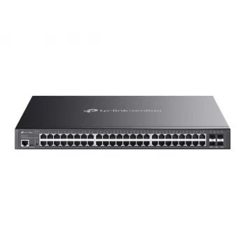 TP-Link Omada SG3452XMPP tīkla slēdzis, pārvaldīts L2+, Gigabit Ethernet (10/100/1000), Power over Ethernet (PoE), 1U, melns