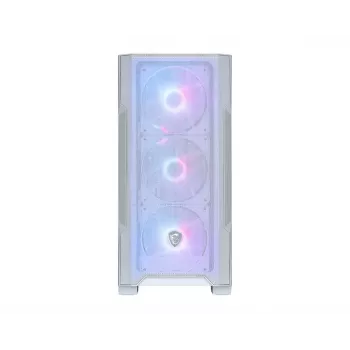 PC korpuss MSI MAG FORGE M100R Midi Tower caurspīdīgs, balts