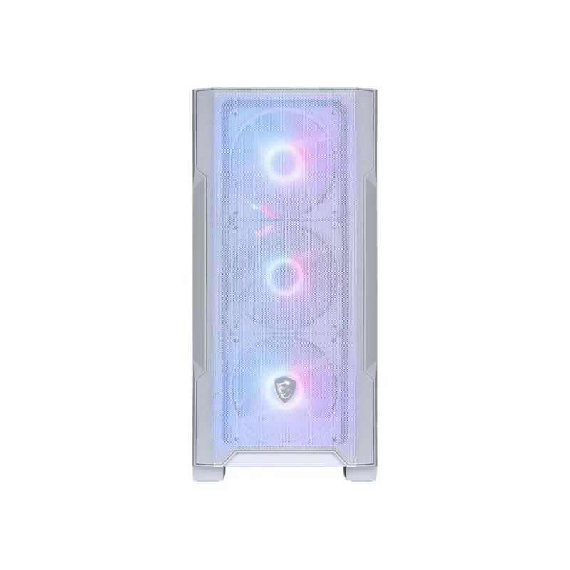 PC korpuss MSI MAG FORGE M100R Midi Tower caurspīdīgs, balts