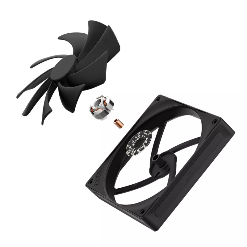 NZXT Cooling Fan F140q 140mm Melns Quiet Airflow