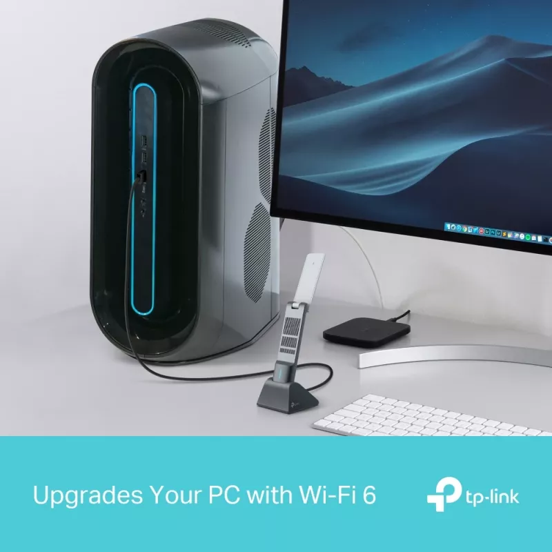 Bezvadu USB adapteris TP-Link Archer AX3000 (Archer TX50UH) – divjoslu Wi‑Fi 6, USB 3.2 Gen1, līdz 3000 Mbps, iekšējā antena, Windows 11