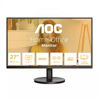 AOC B3 U27B3A datora monitors 68,6 cm (27 collas) 3840 x 2160 pikseļi 4K Ultra HD LCD Melns