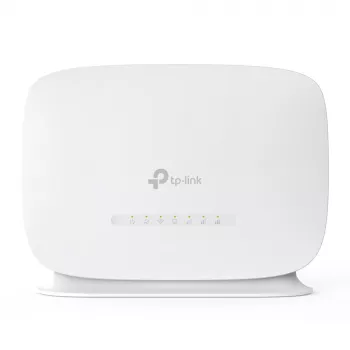 TP-Link 300 Mbps Wireless N 4G LTE maršrutētājs, Wi-Fi 4 (802.11n), vienas joslas (2,4 GHz), Ethernet LAN, 4G, balts, galda maršrutētājs