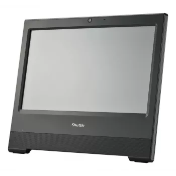 Shuttle All-In-One Barebone X50V9, 15,6 collu viena pieskāriena ekrāns (rezistīvs), Celeron 7305U, WiFi, IP54, bez ventilatora, 24/7 pastāvīga darbība
