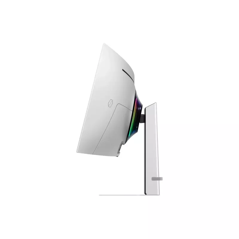 49 collu OLED izliekts monitors Samsung S49DG934SU — 5120×1440 Dual QHD, 32:9, 0,03 ms, USB centrmezgls, VESA, augstuma regulēšana, sudraba