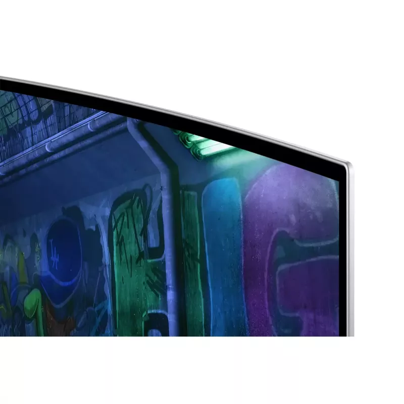 49 collu OLED izliekts monitors Samsung S49DG934SU — 5120×1440 Dual QHD, 32:9, 0,03 ms, USB centrmezgls, VESA, augstuma regulēšana, sudraba