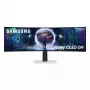 49 collu OLED izliekts monitors Samsung S49DG934SU — 5120×1440 Dual QHD, 32:9, 0,03 ms, USB centrmezgls, VESA, augstuma regulēšana, sudraba