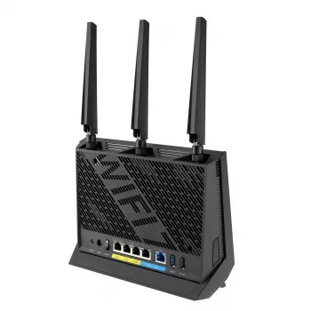 ASUS RT-BE86U bezvadu maršrutētājs 10 Gigabit Ethernet Divjoslu (2.4 GHz / 5 GHz) Melns