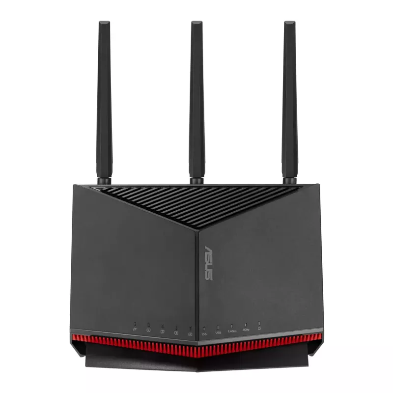 ASUS RT-BE86U bezvadu maršrutētājs 10 Gigabit Ethernet Divjoslu (2.4 GHz / 5 GHz) Melns
