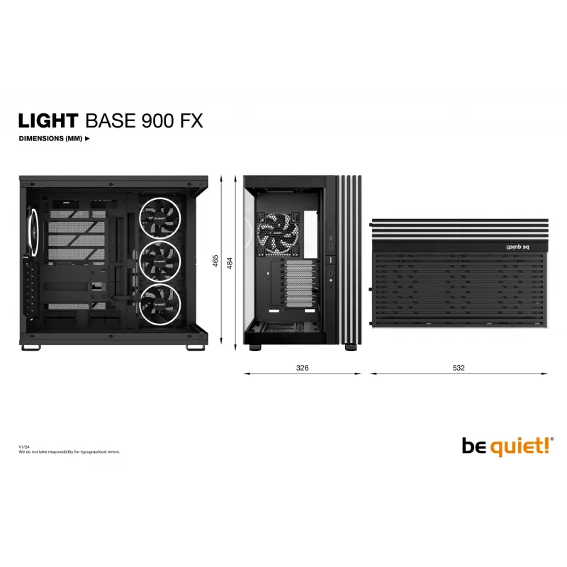 PC korpuss be quiet! LIGHT BASE 900 FX Full Tower Black