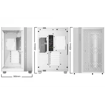 PC korpuss be quiet! LIGHT BASE 600 DX White Midi Tower, ATX/microATX/Mini-ATX, stikla sāns, RGB priekšpuse, USB-C