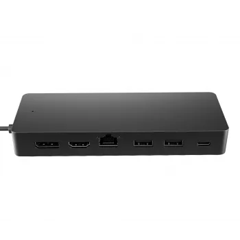 HP Universal USB-C Multiport Hub, vadu, USB 3.2 Gen 2 (3.1 Gen 2) Type-C, 10,100,1000 Mbit/s, melns, melns, 4K Ultra HD