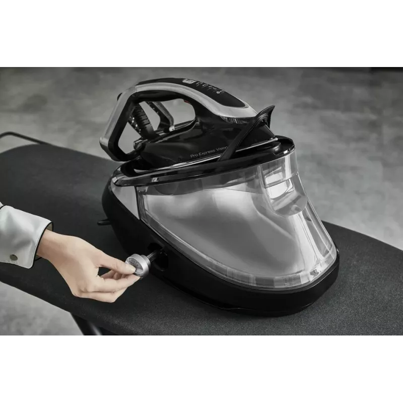 Tefal Pro Express Vision GV9821 3000 W 1.2 L Durilium AirGlide Autoclean zole Melns, Sudrabs