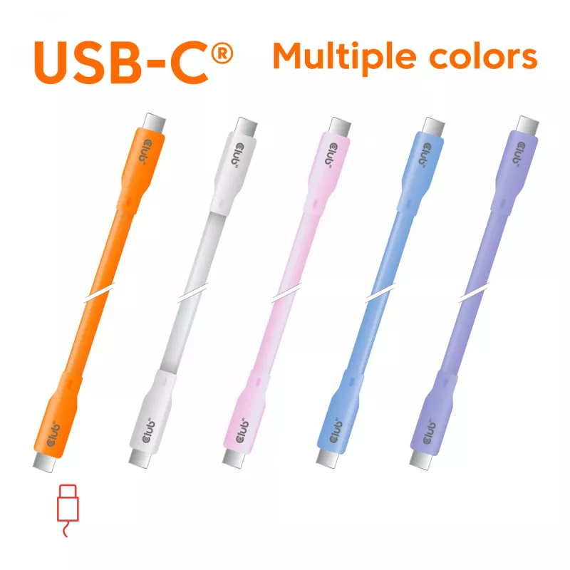 CLUB3D USB C kabelis zils, 2 m, USB C, USB C, USB4 Gen 2x2, 20 Gbit/s, zils