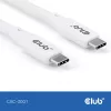 USB C kabelis CLUB3D CAC-3001 2m USB4 Gen 3x2 balts