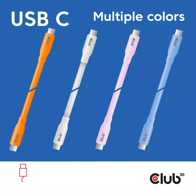 USB C kabelis CLUB3D CAC-3001 2m USB4 Gen 3x2 balts